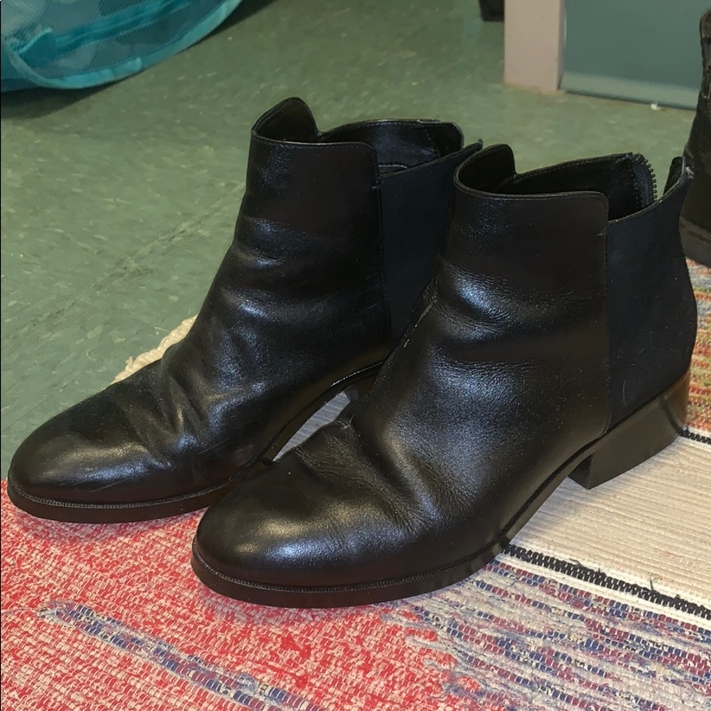 Cole Haan Black Leather Short Boots